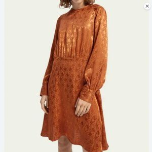 Scotch & Soda Orange 🍊 Satin Finish Dress - Robe fini satin de scotch & soda